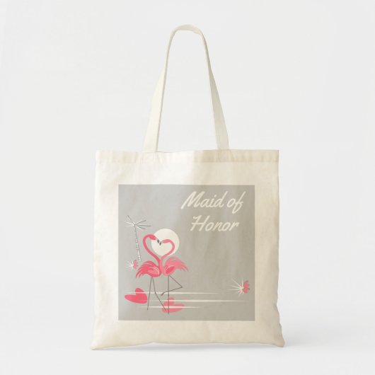 Flamingo Love Side Maid of Honor budget tas (Voorkant)