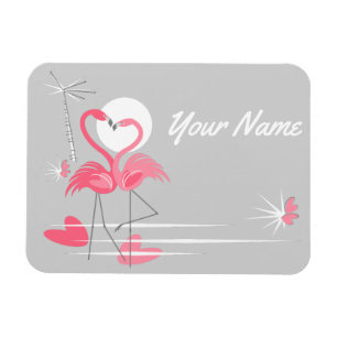 Flamingo Love Side Naam flexibele magneet
