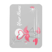 Flamingo Love Side Naam flexibele magneet (Verticaal)