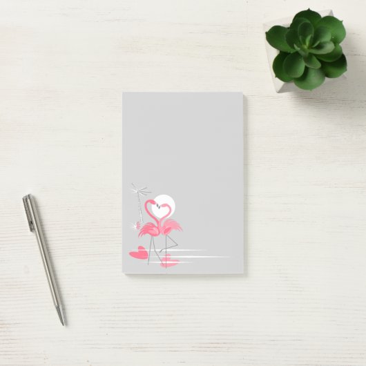 Flamingo Love Side post-it noten verticaal Post-it® Notes (Kantoor)