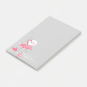 Flamingo Love Side post-it noten verticaal Post-it® Notes (Schuin)