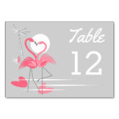 Flamingo Love Side Table Card-landschap Kaart (Achterkant)