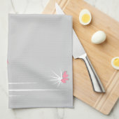 Flamingo Love Side Text keukenhanddoeken verticaal (Quarter Fold)