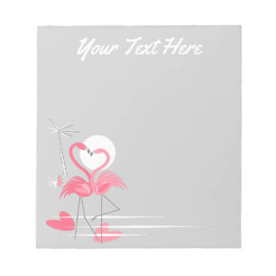 Flamingo Love Side Text notitieblok