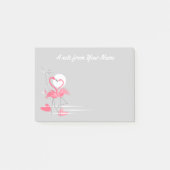Flamingo Love Side Text post-it notes (Voorkant)