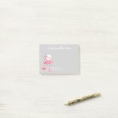 Flamingo Love Side Text post-it notes (Op bureau)