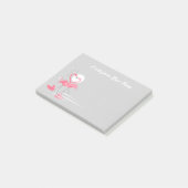 Flamingo Love Side Text post-it notes (Schuin)
