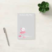 Flamingo Love Side Text post-it notes vertical (Kantoor)