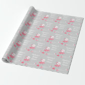 Flamingo Love Side Vrijgezellenfeest wrapping pape Cadeaupapier (Uitgerold)