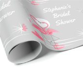 Flamingo Love Side Vrijgezellenfeest wrapping pape Cadeaupapier (Rol Hoek)