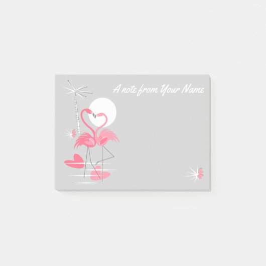 Flamingo Love Slim Text post-it notes (Voorkant)