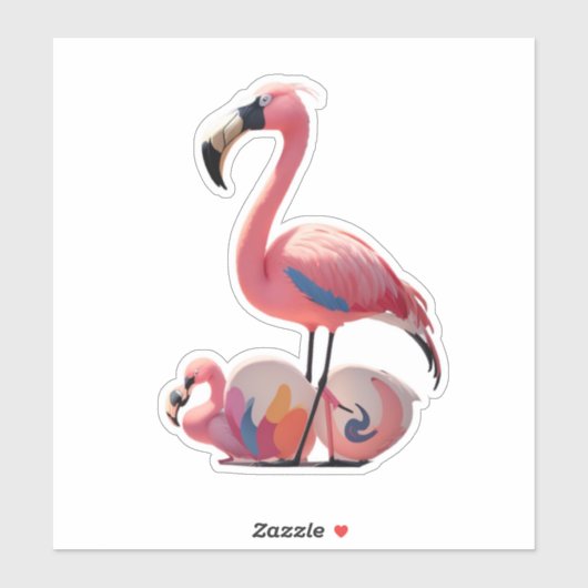 Flamingo Love Stick It met Flair Sticker (Vel)