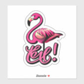 Flamingo Love Stick It met Flair Sticker (Vel)
