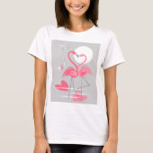 Flamingo Love T-shirt vertical (Voorkant)