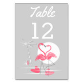 Flamingo Love-tabelkaart Kaart (Achterkant)
