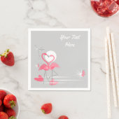 Flamingo Love Text paper napkins Servetten (Insitu)