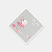 Flamingo Love Text paper napkins Servetten (Hoek)