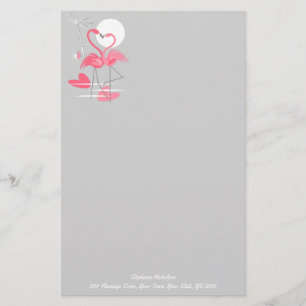 Flamingo Love Text-stationaire Briefpapier