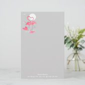 Flamingo Love Text-stationaire Briefpapier (Staand voorkant)