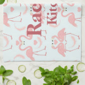 Flamingo Love Theedoek (Gevouwen)