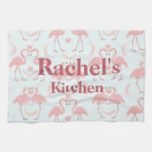 Flamingo Love Theedoek (Horizontaal)