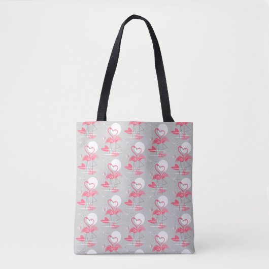 Flamingo Love Tiled canvas tas (Voorkant)
