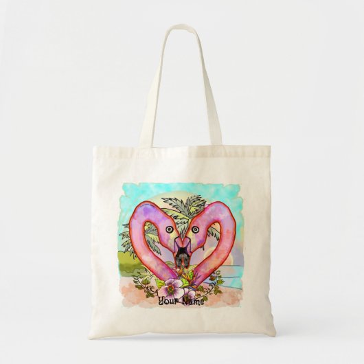 Flamingo Love Tote Bag (Voorkant)