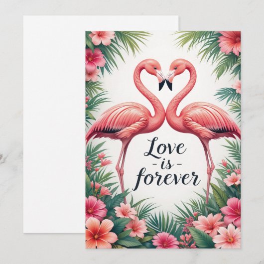 Flamingo Love Tropische Decor (Voorkant / Achterkant)