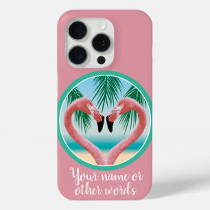Flamingo Love (tropische Valentijn) iPhone 15 Pro Case