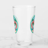 Flamingo Love (tropische Valentijn) Glas (Links)