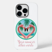 Flamingo Love (Tropische Valentijn) Hoesje-Mate iP Case-Mate iPhone Case (Achterkant)