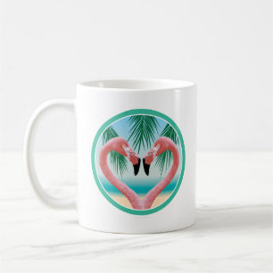Flamingo Love (tropische Valentijn) Koffiemok