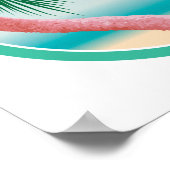 Flamingo Love (tropische Valentijn) Poster (Hoek)