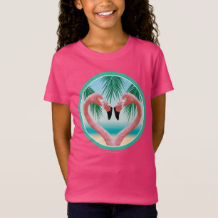 Flamingo Love (tropische Valentijn) T-shirt