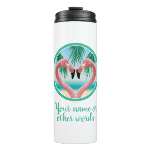 Flamingo Love (Tropische Valentijn) Thermal Tumble Thermosbeker