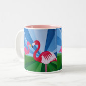 Flamingo Love? Tweekleurige Koffiemok (Voorkant links)