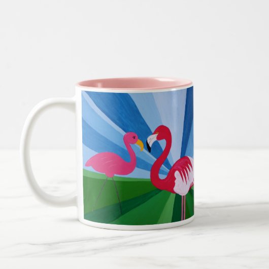 Flamingo Love? Tweekleurige Koffiemok (Links)