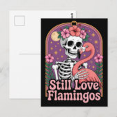 Flamingo Love voor altijd LGBTQ Halloween Briefkaart (Voorkant / Achterkant)