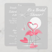 Flamingo Love Vrijgezellenfeest verticaal Kaart (Voorkant / Achterkant)