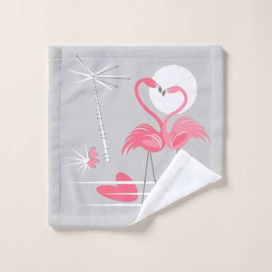 Flamingo Love-wasdoek Washandje (Wasdoekje)