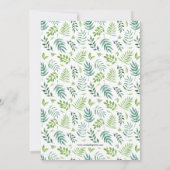 Flamingo Love | Waterverf Floral Engagement Party Kaart (Achterkant)