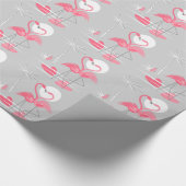 Flamingo Love wrapping paper Cadeaupapier (Hoek)