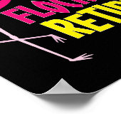 Flamingo Lover Funny Retirement Party Gift Poster (Hoek)