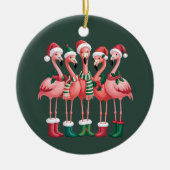 Flamingo Lover Gift Kerstmis Vrolijke Kerstmis Keramisch Ornament (Voorkant)