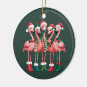 Flamingo Lover Gift Kerstmis Vrolijke Kerstmis Keramisch Ornament (Links)