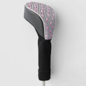 Flamingo Lover roze vogeldiagonaal strepen Golfheadcover (Schuin)