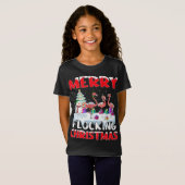 Flamingo Lover Xmas Gift Vrolijk Flocking Kerstmis T-shirt (Voorkant volledig)