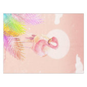 Flamingo Lovers | Flamingo Bird met bladeren Tafelkleed (Voorkant (Horizontaal))