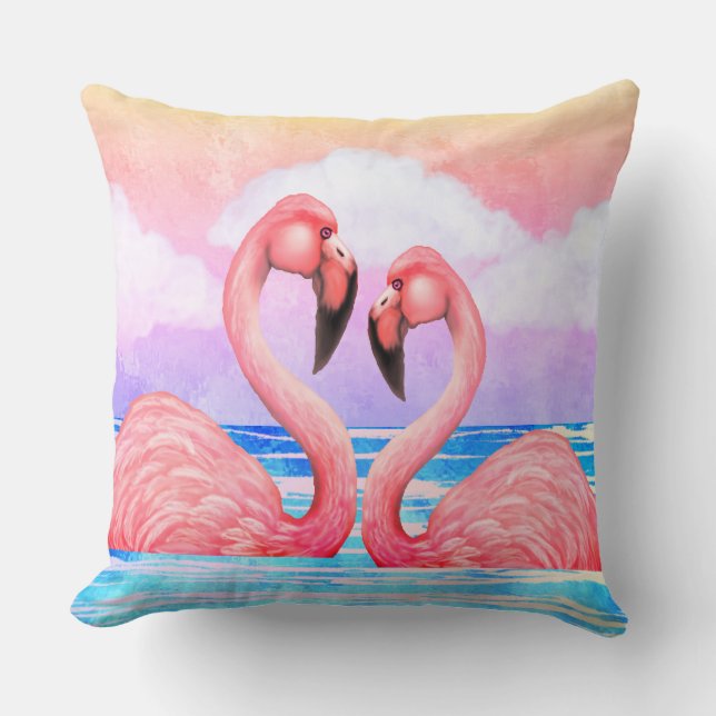 Flamingo Lovers Kussen (Voorkant)