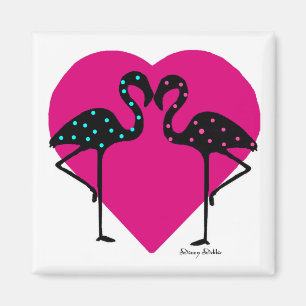 Flamingo lovers magnet